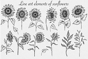 Sunflowers set SVG, an Object Graphic by mArtstore (Thumbnail 2 of 6)