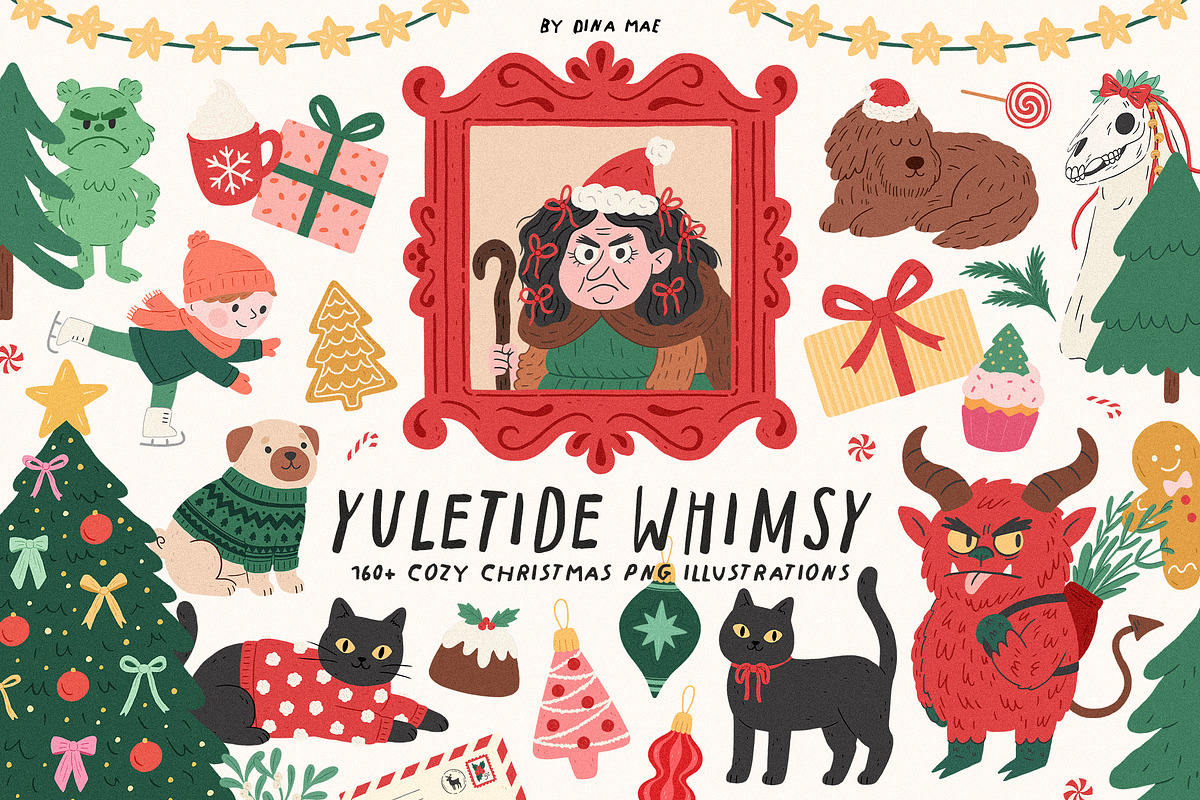 Yuletide Whimsy - PNG Illustrations, an Object Graphic by Dina Mae (Photo 16 of 17)