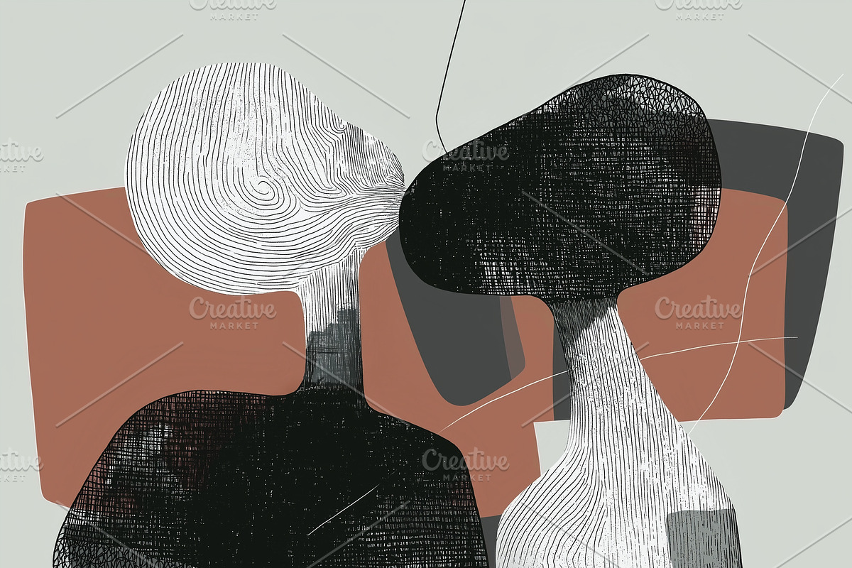 Abstract couple in a tender embrace, a Person Illustration by Sybillla