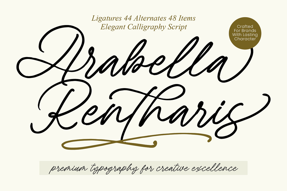 Arabella Rentharis Elegant Script, a Script Font by Letterena Studios Script (Photo 1 of 10)