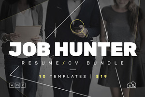 JOB HUNTER - Resume/CV Bundle