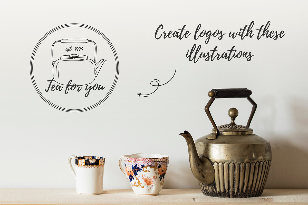 Tea Time | illustrations and pattern, a Decorative Illustration by Wander Designs (Photo 4 of 6)
