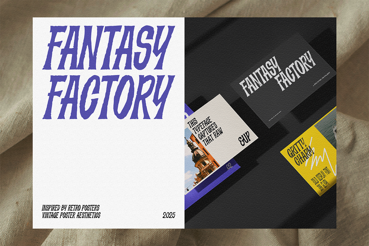 FantasyFactory - Rough Display Font, a Serif Font by Typeparties (Photo 7 of 9)