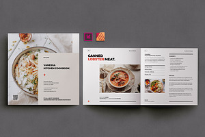 Square Cookbook/Recipe Book, a Brochure Template by Occy Design