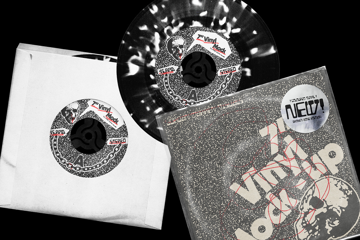 WAX FACTORY - 7 Vinyl Mock-up, a Packaging Mockup by Jordan Warren Visuals (Photo 10 of 10)