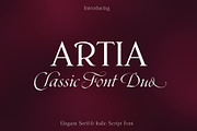 Artia Font Duo, a Serif Font by vatesdesign (Thumbnail 1 of 8)