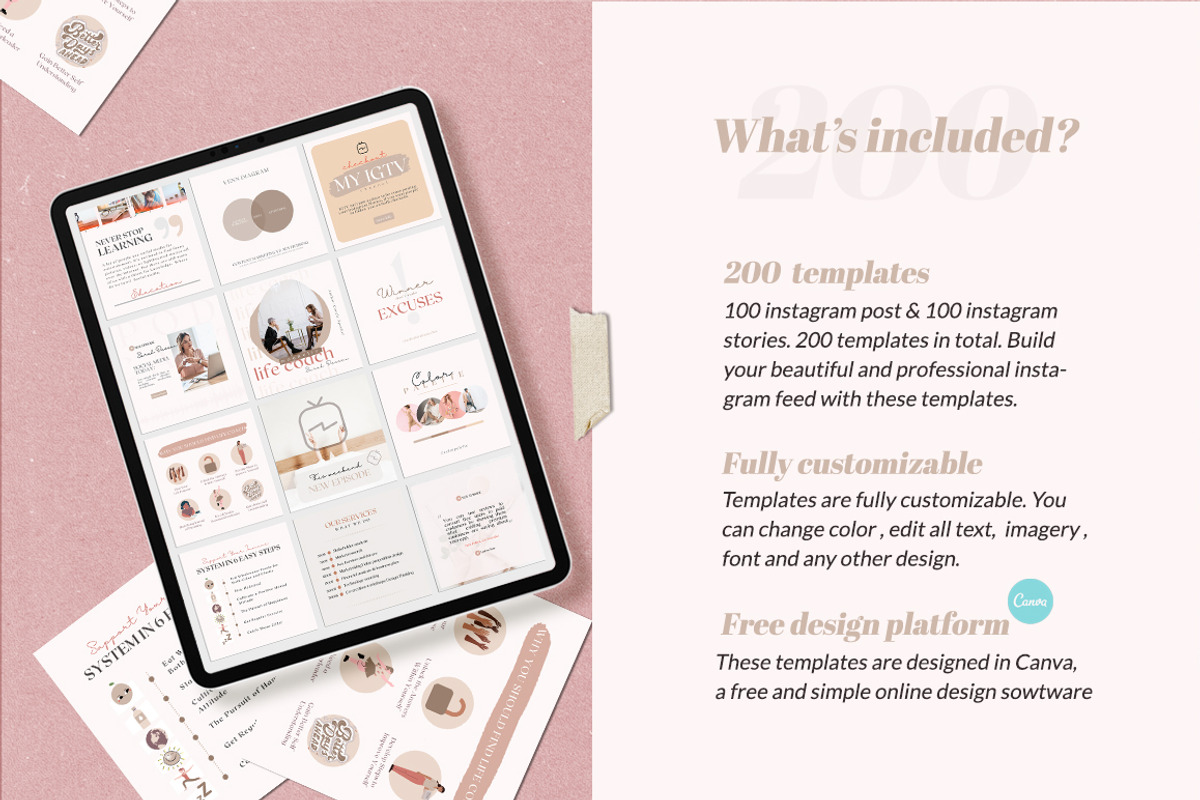 Instagram Creator For Coach CANVA, a Social Media Template by goodesign (Photo 2 of 17)