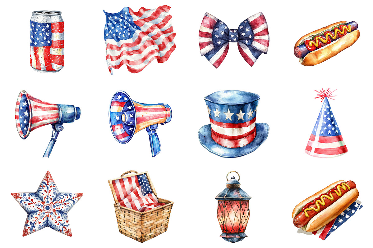 4th of July Sublimation Clipart, a Seasonal Illustration by CitraGraphics (Photo 3 of 6)