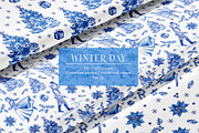 Winter day seamless patterns clipart, a Pattern Graphic by AnaGuziiArt (Thumbnail 2 of 11)