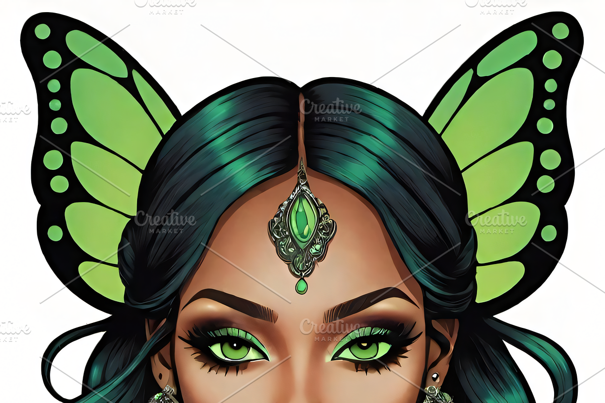 Verdant Veil:Emerald Fairy Portraits, an Illustration by ETARA by Mea Hau (Photo 7 of 7)