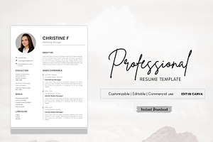 Professional Resume Template Canva