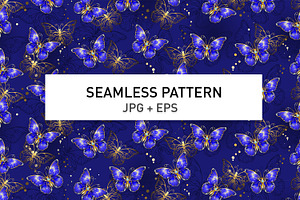 Seamless Pattern With Sapphire Butte