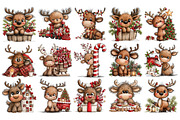 Whimsical Christmas Reindeer PNG, a Seasonal Illustration by Nicolle's Colorful Art (Thumbnail 4 of 6)