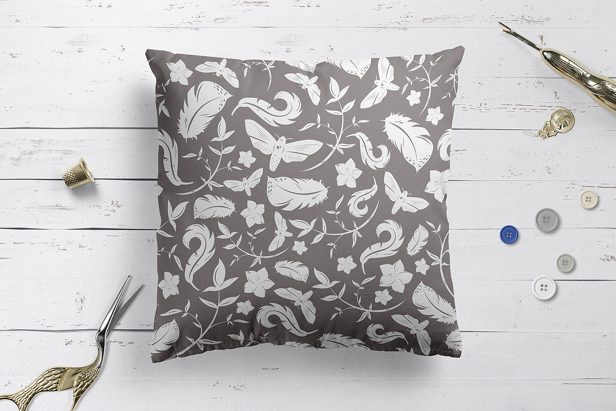 Birds & Blooms Seamless Patterns, a Pattern Graphic by pixelbuddha.net (Photo 5 of 8)