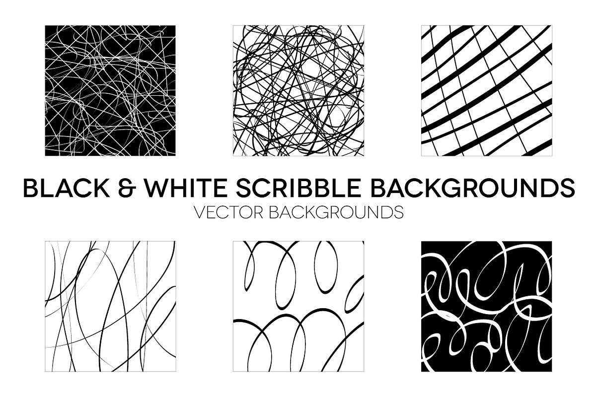 Black & White Scribbles, a Pattern Graphic by DaniKwok (Photo 1 of 7)