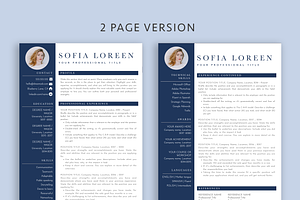 Creative Resume Template Word, Pages