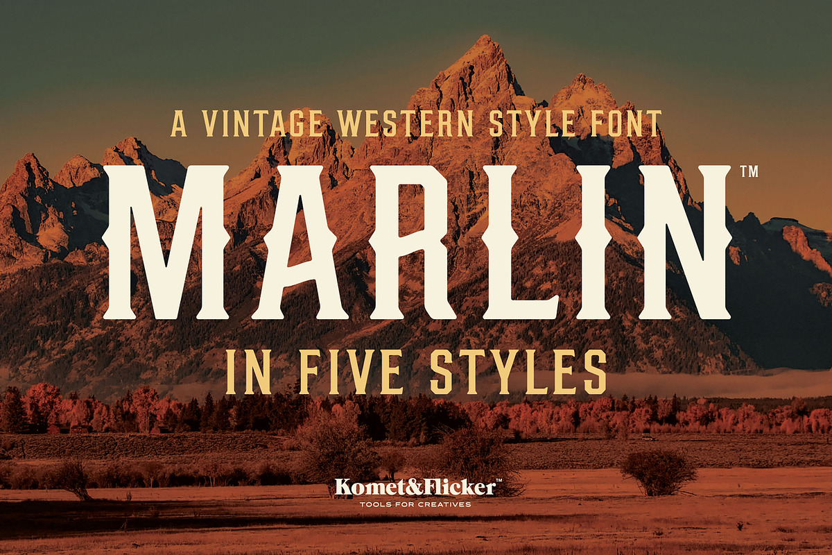 MARLIN - A Western Style Font, a Serif Font by Komet & Flicker (Photo 1 of 15)