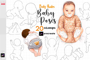 Procreate Baby Body Guides Stamps