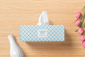 Rectangular Tissue Box Mockups