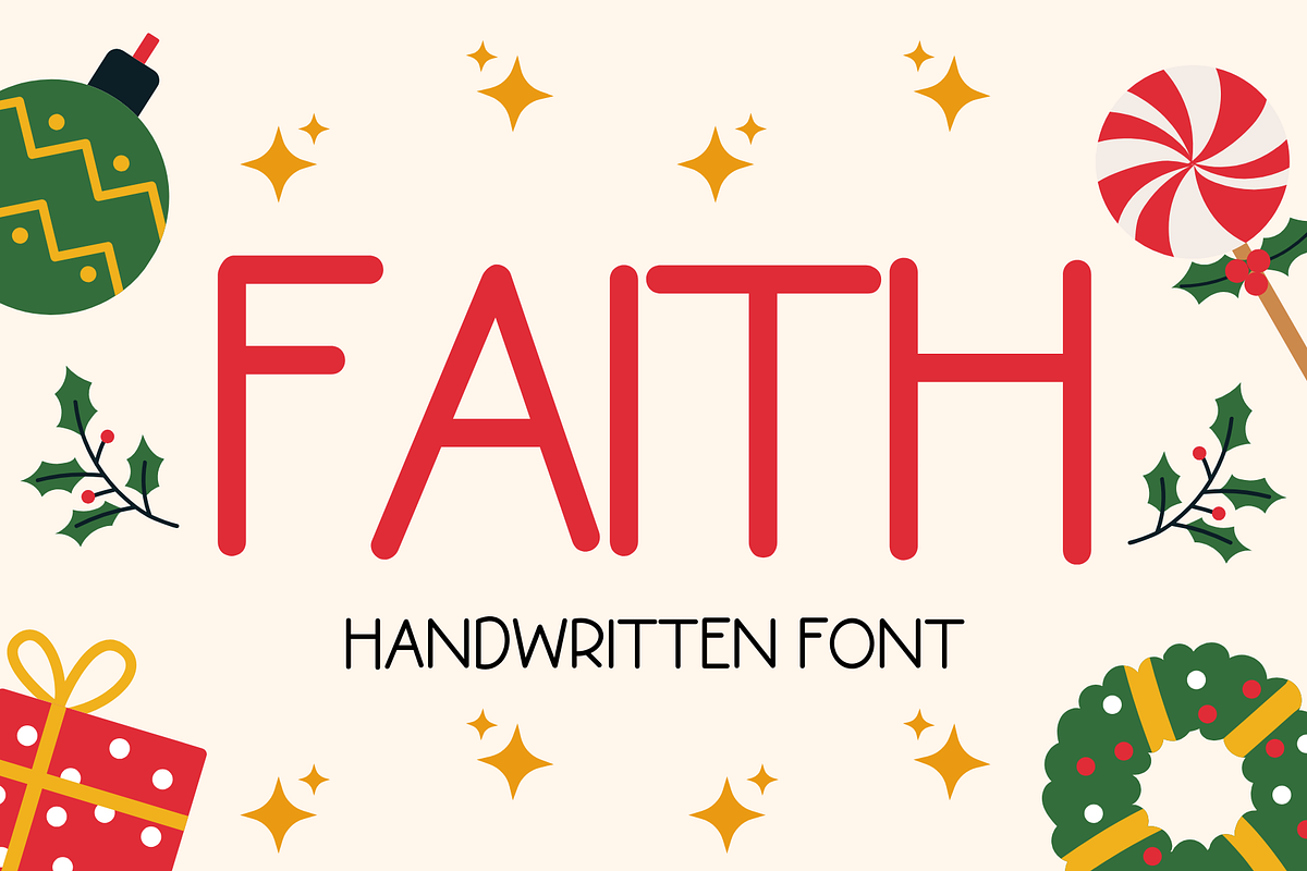 Faith is a fun handwritten font, a Handwritten Font by Brown Cupple (Photo 1 of 9)