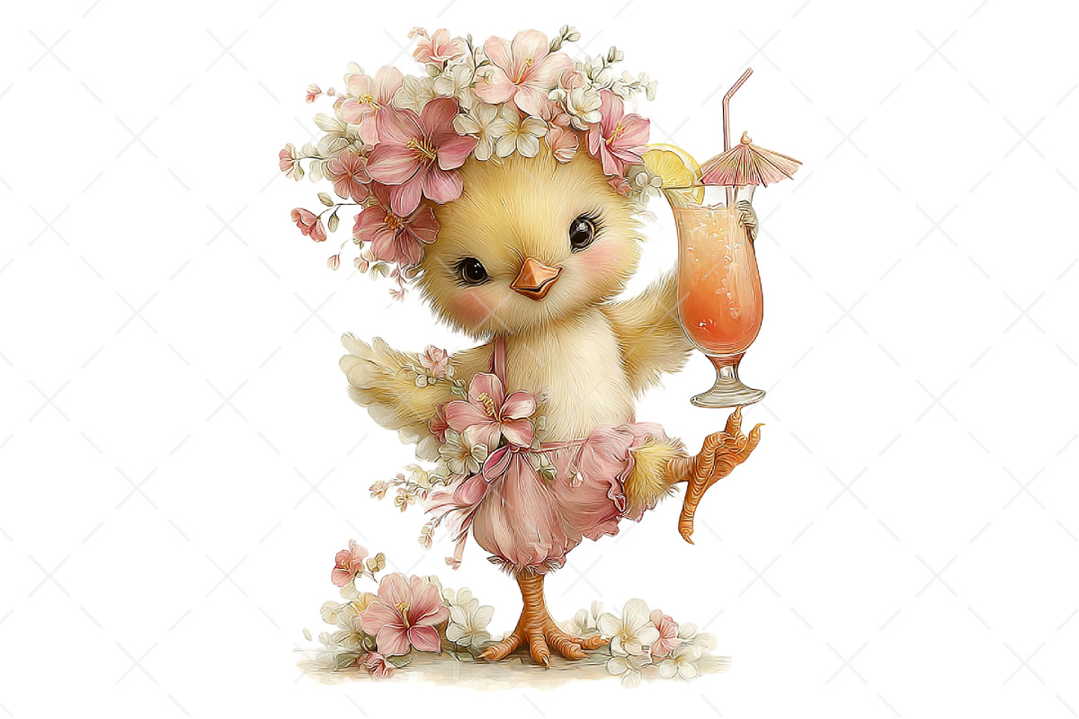 Summer Funny Chick Clipart, an Illustration by Craft Nest (Photo 10 of 12)