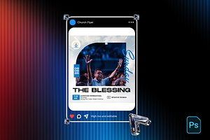 Sunday Service Flyer Template, a Social Media Template by Transly Graphics