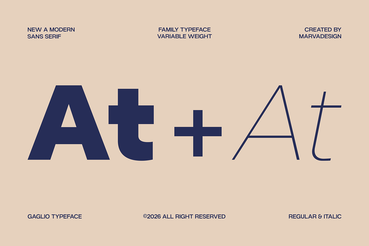 Gaglio Family Font, a Sans Serif Font by Marvadesign (Photo 8 of 9)