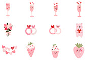 Watercolor Valentine clipart, an Illustration by Designworld (Thumbnail 4 of 4)