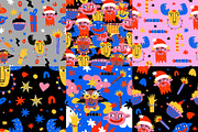 80s Christmas vibrant crazy stickers, an Illustration by okchizh (Thumbnail 5 of 7)