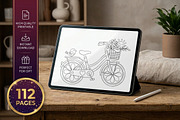 112 Bicycle Coloring Pages for Kids, a Transportation Illustration by ikarifq shop (Thumbnail 1 of 5)