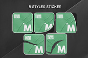 Custom Sticker Mockup, a Packaging Mockup by Defa Visual (Thumbnail 2 of 12)