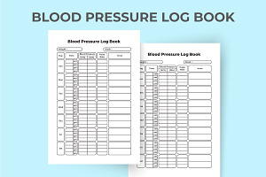 Blood Pressure KDP Interior Log Book