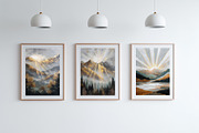 Golden Sunrise Landscape Art, a Decorative Illustration by Housui Patterns (Thumbnail 9 of 12)