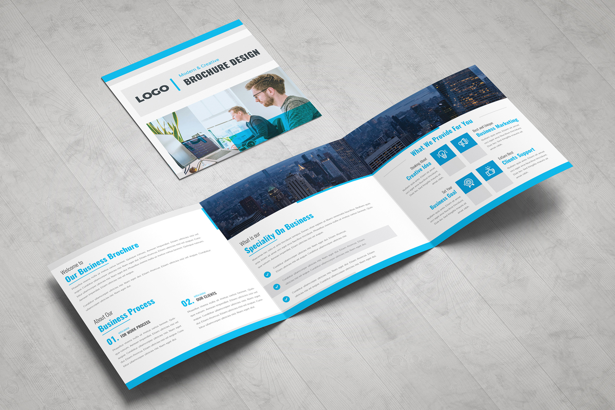 Creative Square Trifold Brochure, a Brochure Template by ZAAS