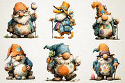 Whimsical Easter Old Gnome Clipart, an Illustration by RobertsArt (Thumbnail 4 of 5)