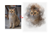 Watercolor Animal Art Photo Effect, an Action Add-On by MRI STUDIO (Thumbnail 8 of 16)