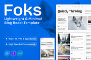 Foks - Magazine & Blog React 19, a React Template by AliThemes (Thumbnail 1 of 2)
