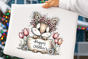 Whimsical woodland mothers day PNG, an Illustration by SinaCreation (Thumbnail 6 of 11)