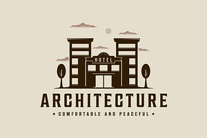 hotel architecture logo vector, a Branding & Logo Template by zyxroun shop
