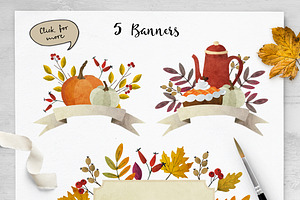 Autumn Thanks Illustrations, Pattern