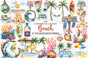 Summer Beach Sublimation Bundle, an Illustration by Designworld (Thumbnail 1 of 5)