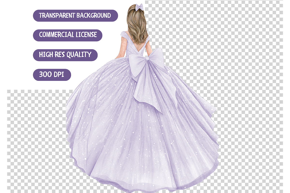 Lavender Quinceanera Clipart Set, an Illustration by TatiMockup (Photo 6 of 6)