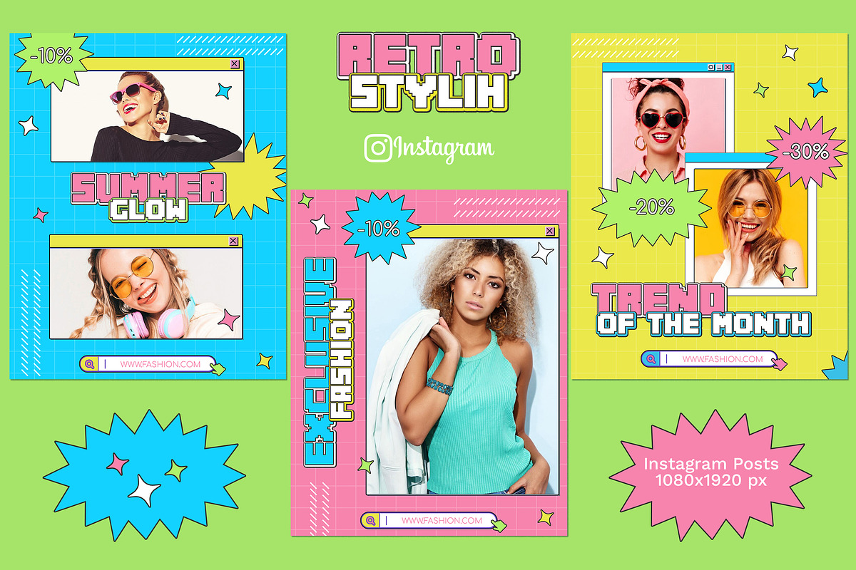 Retro Stylish Instagram, a Social Media Template by Andrew Skoch Design (Photo 3 of 6)