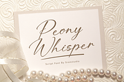 Peony Whisper - Signature Font, a Script Font by Sronstudio (Thumbnail 1 of 10)