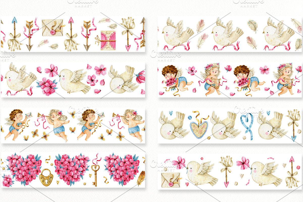 Valentine's Day Cupids and Doves, an Illustration by babenkoirusa (Photo 9 of 12)