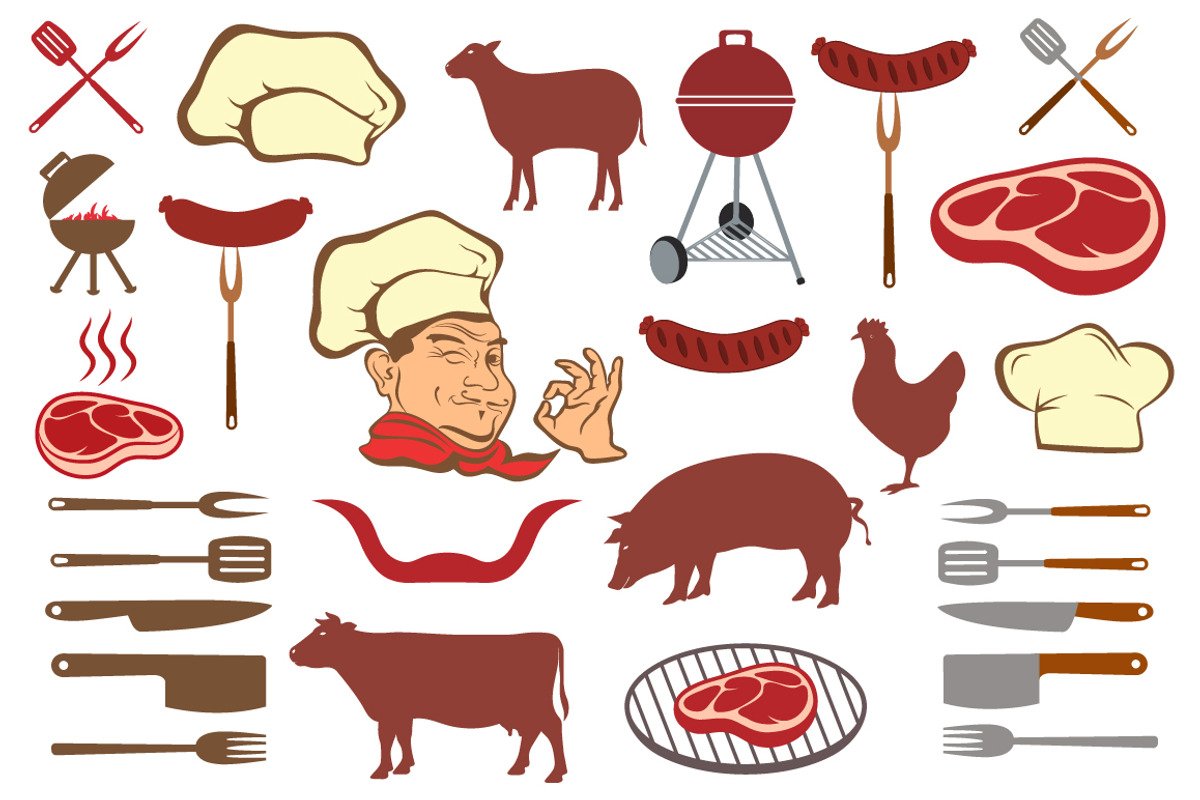 Set of emblems and tools, a Graphic by Tomass2015 (Photo 1 of 2)