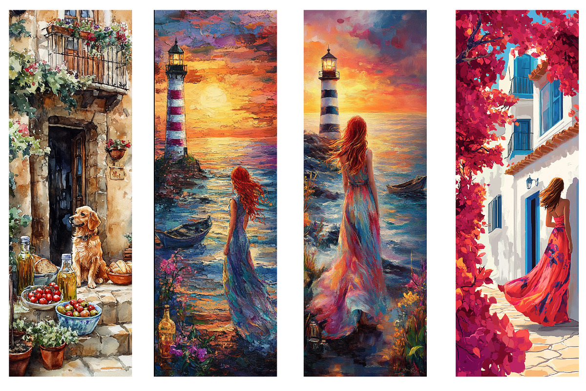 Mediterranean Bookmark Sublimation, an Illustration by Designworld (Photo 3 of 5)