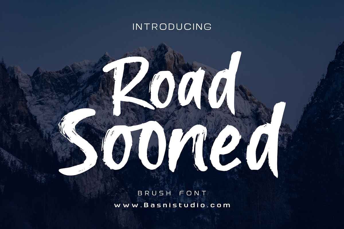 Road Sooned Brush Font, a Handwritten Font by Basnistudio (Photo 1 of 7)