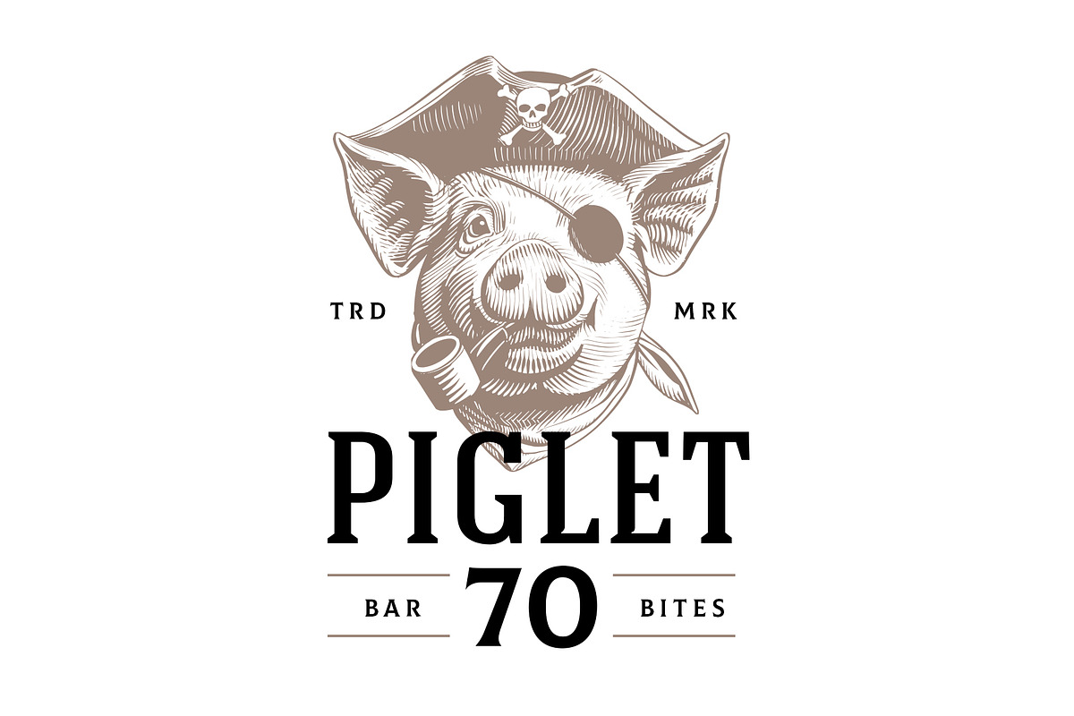 Sailor Pig Vintage Logo, a Branding & Logo Template by vatesdesign
