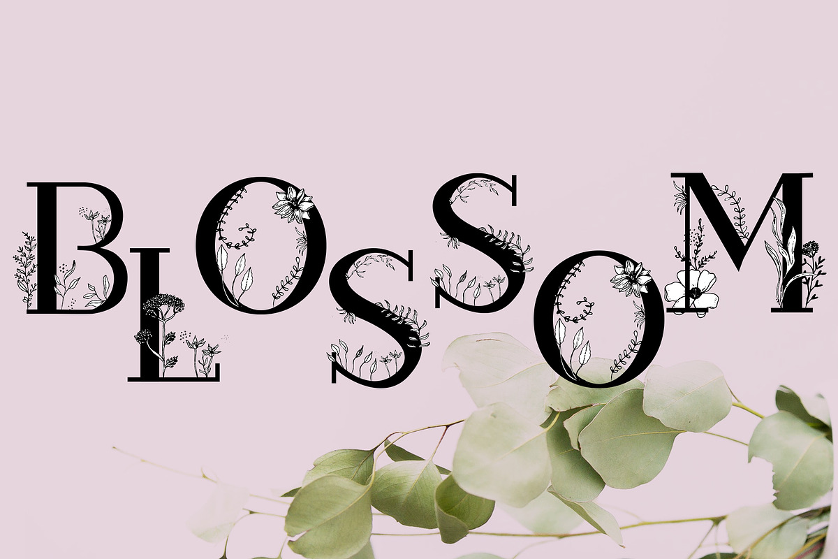 Blossom Font + Extras preview 2
